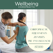 20 x Chiro Adjustments Pre-pay ($65 each)