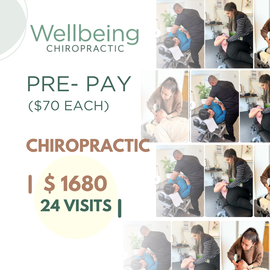 24 x Chiro Adjustments Pre-pay ($70 each)